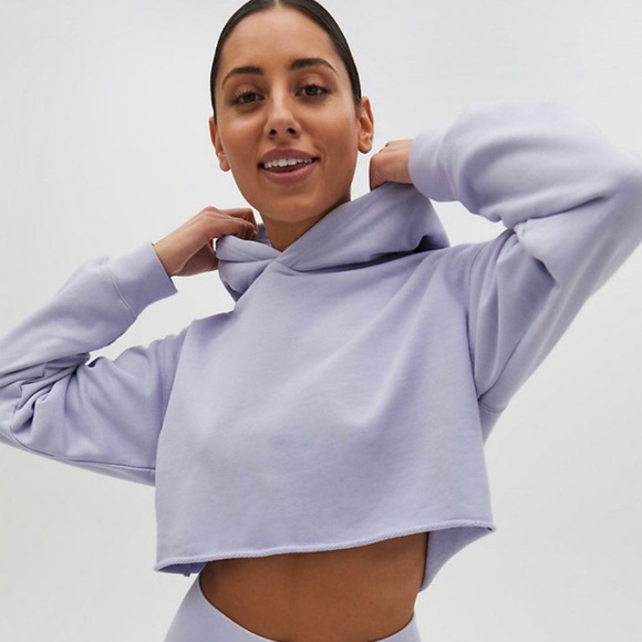 AIRFY FLEECE PERFECT CROPPED HOODIE - Picture 2 of 2